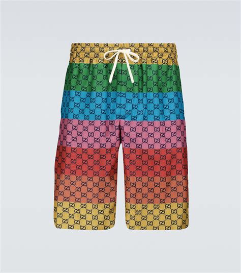 gucci shirt and shorts set|Gucci shorts colorful.